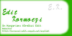 edit kormoczi business card