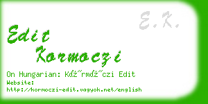 edit kormoczi business card